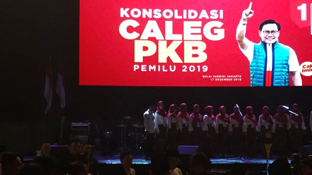 Suasana acara Konsolidasi Caleg PKB dan haul Gus Dur di Balai Sarbini, Jakarta. Dok. Lutfan Darmawan/kumparan (Foto: Lutfan Darmawan/kumparan)