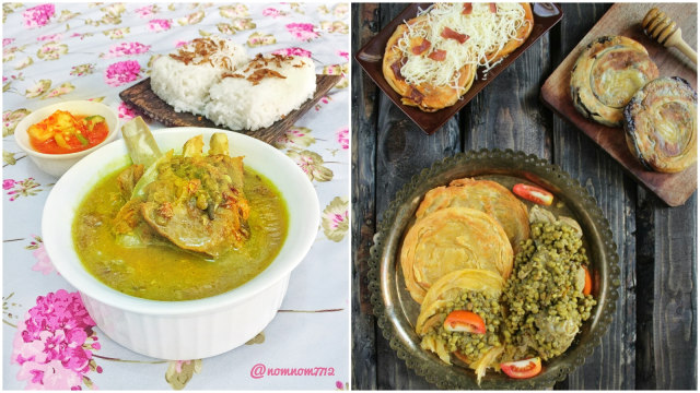 Gulai kacang hijau. (Foto: Instagram: @nomnom7712 & @dapurlinna)