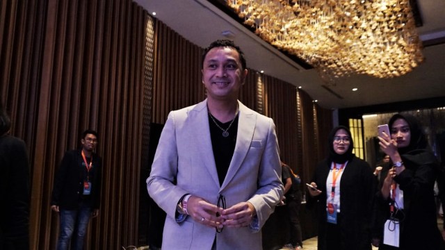 Calon Anggota Legislatif dari PSI, Giring Ganesha, saat di launching kumparan Pemilupedia, Hotel The Westin, Jakarta Selatan, Senin (17/12/2018). (Foto: Irfan Adi Saputra/kumparan)