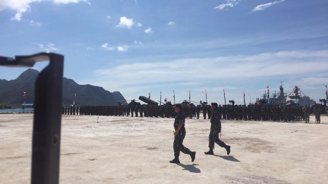 Upacara Peresmian Satuan Integrasi TNI di Natuna. Foto: Reki Febrian/kumparan