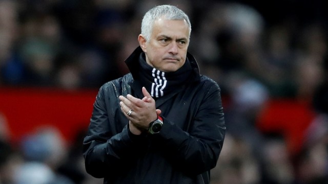 Reaksi Manajer Manchester United Jose Mourinho. Foto:  Reuters / Carl Recine