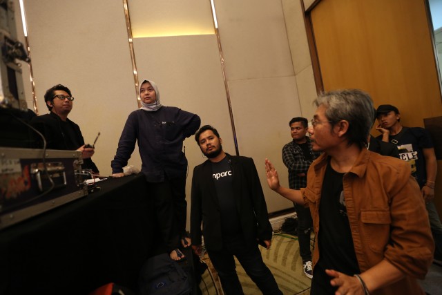 Behind the scene kumparan Pemilupedia di The Westin.  (Foto: kumparan)