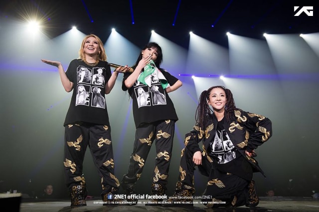 CL, Dara, dan Park Bom (Foto: Facebook @2NE1)