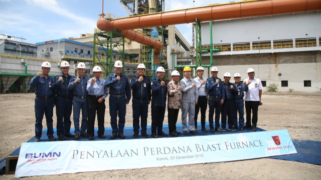 Peresmian Pabrik Baja Blast Furnace Krakatau Steel. (Foto: dok. Krakatau Steel)