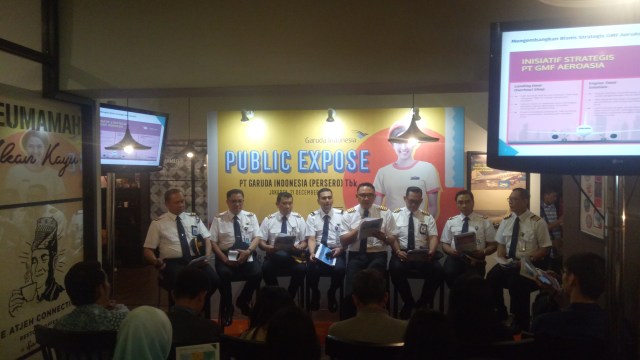 Public expose PT Garuda Indonesia (Persero) Tbk (GIAA) di Sarinah, Jakarta. (Foto: Resya Firmansyah/kumparan)