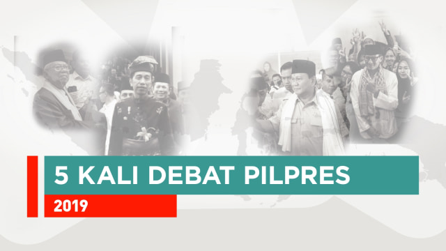 Infografik, 5 Kali Debat Pilpres. (Foto: Nunki Lasmaria Pangaribuan/kumparan)