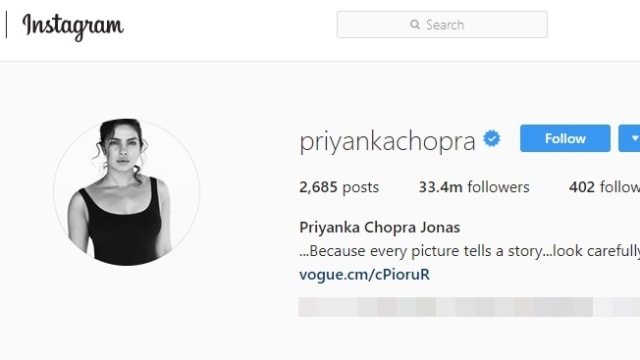 Priyanka Chopra tambahkan nama suami di akun Instagram (Foto: Instagram)