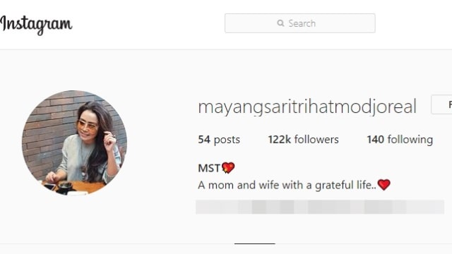 Mayangsari tambahkan nama suami di akun Instagram (Foto: Instagram)