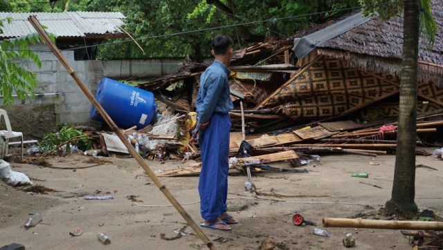 Suasana di Jalan Raya Anyer, Desa Cinangka. (Foto: Helmi Afandi Abdullah/kumparan)