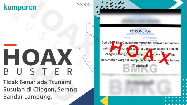 Hoax Buster Info Tsunami Susulan. (Foto: kumparan)