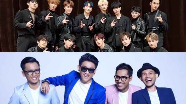 Boyband K-Pop, Seventeen (atas) dan grup band rock Seventeen (bawah). (Foto: Berbagai sumber)