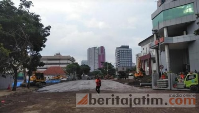 Foto Terbaru Jalan Raya Gubeng, Siap Diaspal