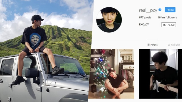 Chanyeol EXO jadi seleb Korea dengan followers terbanyak. (Foto: Instagram/@real__pcy)