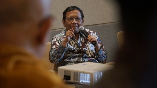 Mahfud MD hadiri dialog kehidupan beragama dengan tema "Konservatisme Beragama di Tahun Politik" di Jakarta, Sabtu (29/12). (Foto: Fanny Kusumawardhani/kumparan)