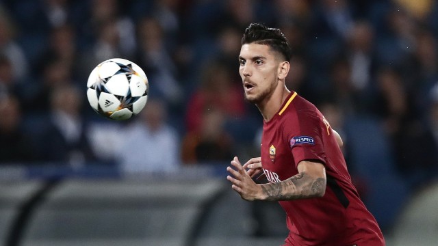 Lorenzo Pellegrini pada pertandingana Liga Champions musim 2017/18 menghadapi Liverpool. (Foto: AFP/Isabella Bonotto)