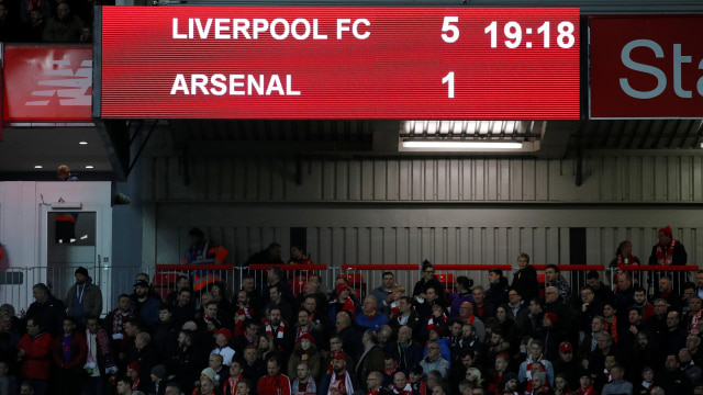 Arsenal kalah 1-5 dari Liverpool di laga pekan 20 Premier League 2018/19. (Foto: REUTERS/Phil Noble)