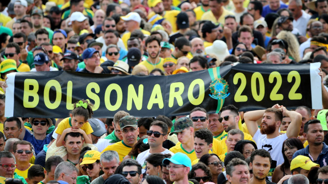 Para pendukung Presiden baru Brasil Jair Bolsonaro di Brasilia, Brasil. (Foto: REUTERS/Sergio Moraes)