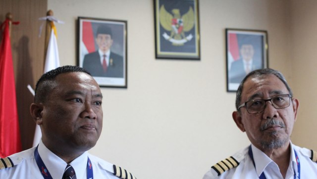 Ketua Ikatan Pilot Indonesia Capt Rama Noya, Ketua 2 Ikatan Pilot Indonesia Yusni Maryan. (Foto: Helmi Afandi Abdullah/kumparan)