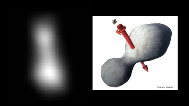 Bentuk Ultima Thule, objek terjauh di alam semesta yang pernah didekati sampai saat ini (Foto: Johns Hopkins APL/NASA)