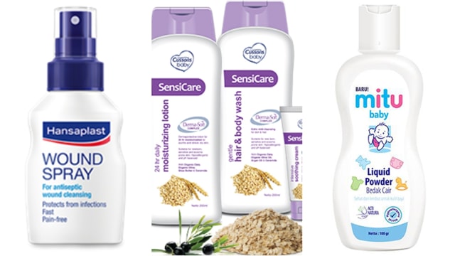 Hansaplast, SensiCare, Mitu Baby Liquid Powder (Foto: Hansaplast, Sensicare, Mitu Baby)