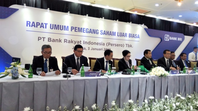 Rapat Umum Pemegang Saham Luar Biasa Bank BRI tahun 2019. (Foto: Resya Firmansyah/kumparan)