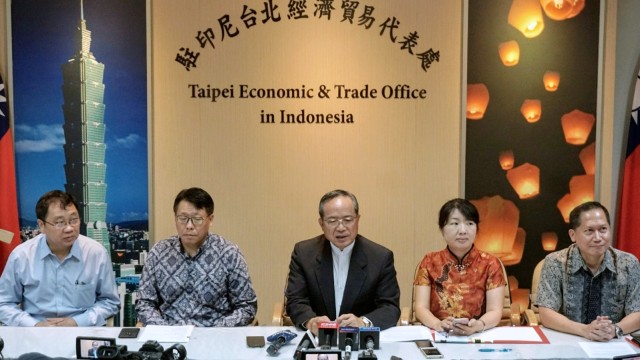 Konferensi pers terkait dugaan mahasiswa Indonesia dipaksa jadi buruh di Taiwan, di Taipei Economic and Trade Office, Gedung Artha Graha, Jakarta, Jumat (4/1). (Foto: Nugroho Sejati/kumparan)