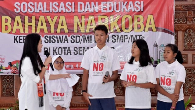 Suasana penyuluhan sosialasi narkoba di Semarang, Jawa Tengah. (Foto: Dok. Biro Pers Setpers)