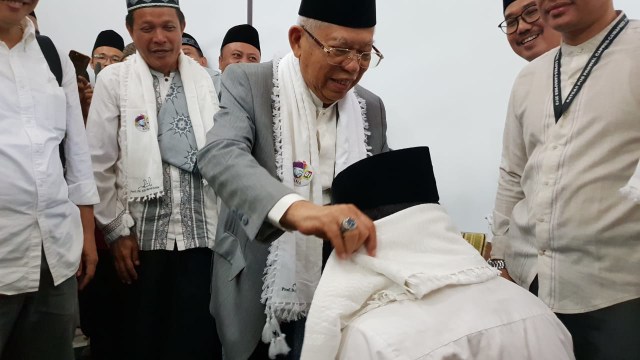 Ma'ruf Amin bersama Bima Arya di Bogor. (Foto: Istimewa)