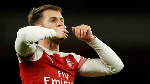Aaron Ramsey segera tinggalkan Arsenal. Foto: Reuters/John Sibley