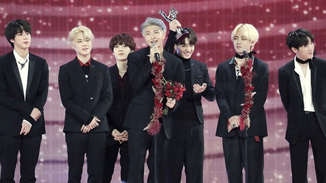 BTS di acara GDA 2019. (Foto: Twitter/@goldendisc_en)