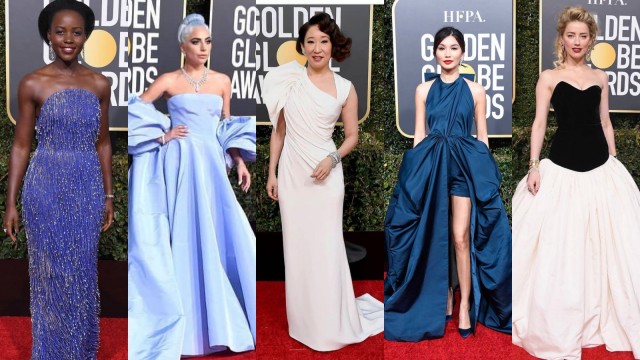 Selebriti dengan gaun terbaik di Golden Globes 2019. (Foto: Dok. Maison Valentino, Neowomanism, Crazy for Couture, Rebecca Corbin Murray, Fashion to the Max)