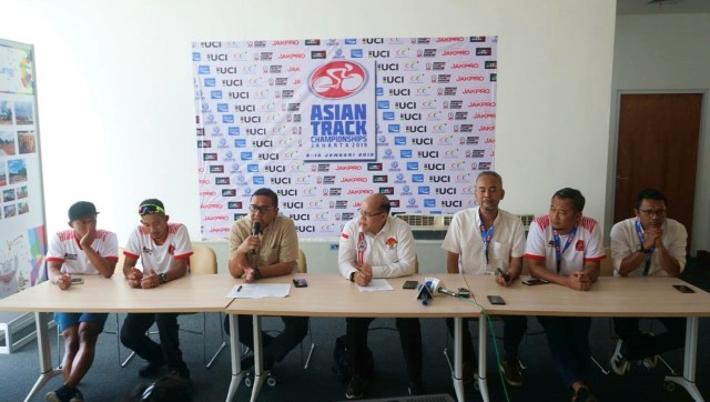 Konferensi pers Asian Track Championship di Velodrome Rawamangun, Jakarta, Senin (7/1). (Foto: Nugroho Sejati/kumparan)
