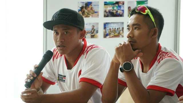 Terry Yudha Kusuma (kiri) dan M. Fadli (kanan), atlet balap sepeda Indonesia. (Foto: Nugroho Sejati/kumparan)
