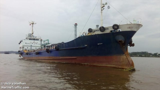 Kapal Namse Bangdzod yang hilang di Teluk Jakarta. (Foto: Dok. marinetraffic)