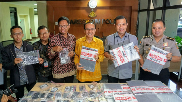 Rilis Kasus Fintech Ilegal di Dittipidsiber Bareskrim Polri, Jakarta, Selasa (8/1). (Foto: Nugroho Sejati/kumparan)