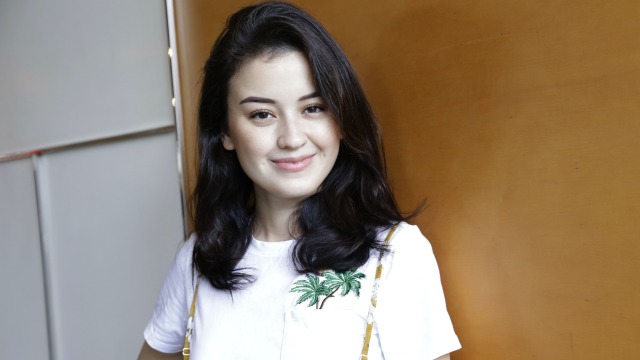 Artis Kimberly saat hadir di syukuran film Koki Koki Cilik 2 di MNC Kebon Sirih Jakarta Selasa (08/01/2019). (Foto: Ronny/kumparan)