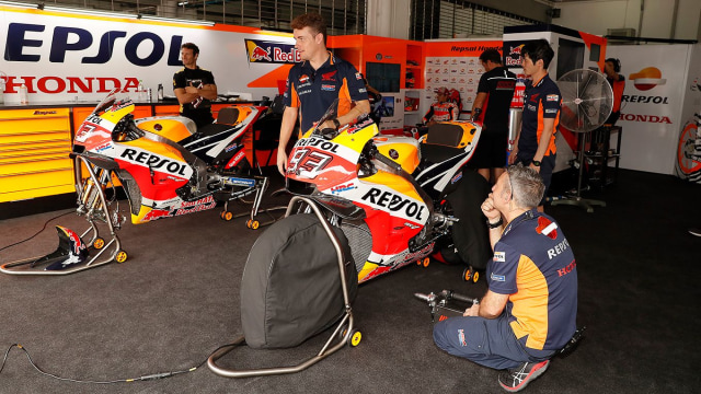 Motor yang digunakan Repsol Honda di MotoGP. (Foto: Dok. Box Repsol Honda)