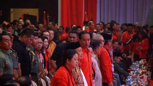 Suasana acara HUT Ke- 46 PDI Perjuangan di JIEXPO HALL B3 dan C3 Kemayoran Jakarta, Kamis (10/1) (Foto: Nugroho Sejati/kumparan)