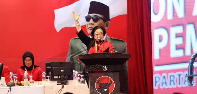 Megawati Soekarnoputri saat Pembekalan Calon Anggota Legislatif Pemilu Tahun 2019 PDI Perjuangan. (Sumber: pdiperjuangan.id)