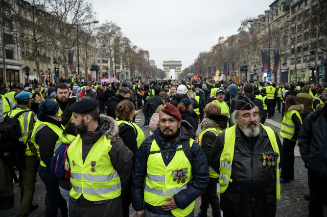Gerakan Gilets Jaunes di Prancis (Foto: dok.Lucas Barioulet / AFP)