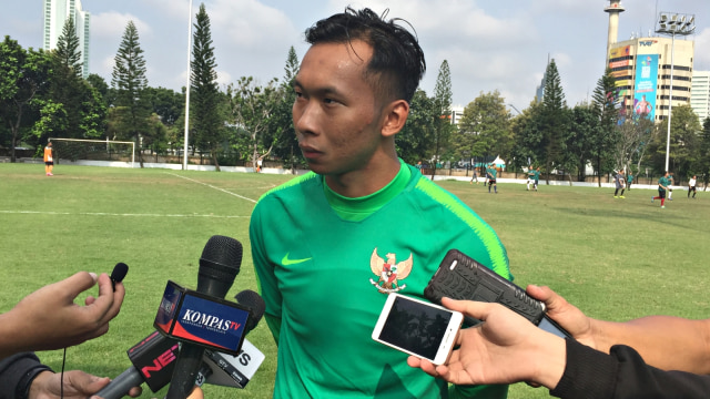Kiper Timnas Indonesia U-22, Awan Setho. (Foto: Okky Ardiansyah/kumparan)