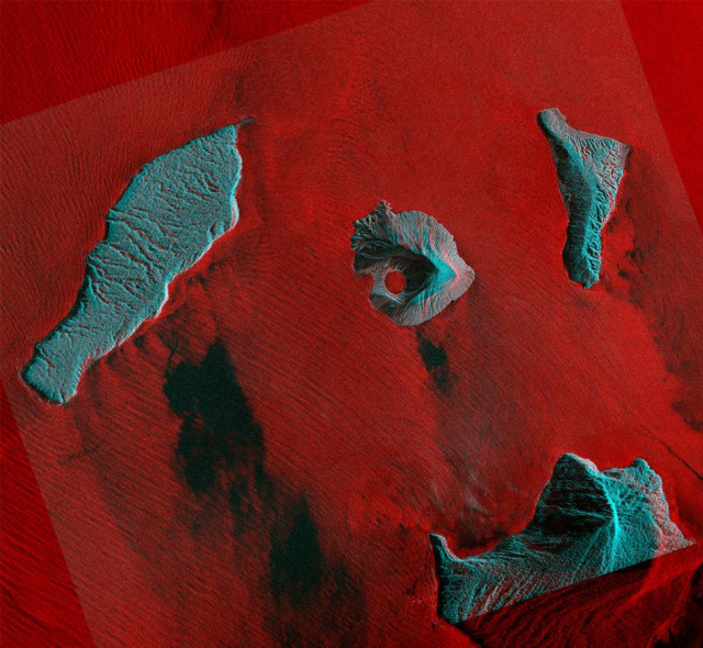 Foto Gunung Anak Krakatau dari satelit ICEYE-X2 milik Finlandia. (Foto: ICEYE-X2/Finlandia)