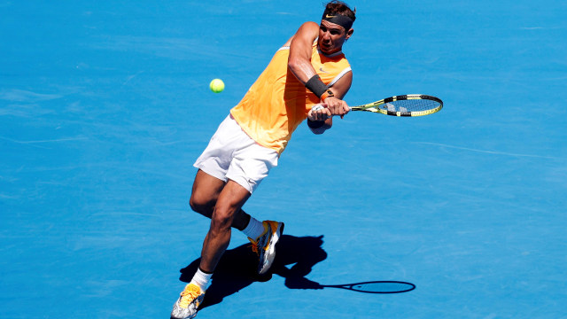 Rafael Nadal menang tiga set langsung di babak pertama Australia Terbuka 2019. (Foto: REUTERS/Kim Kyung-Hoon)