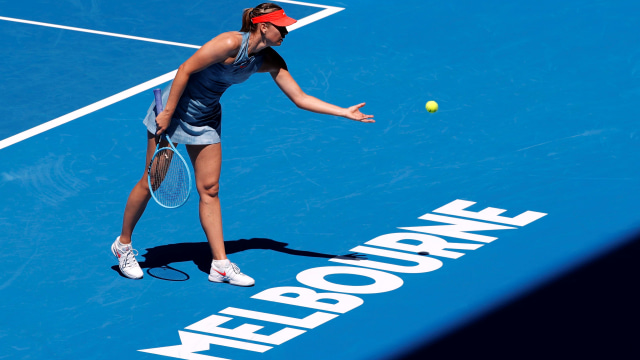 Maria Sharapova di laga babak pertama Australia Terbuka 2019. (Foto: REUTERS/Kim Kyung-Hoon)