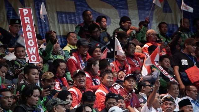 Suasana jelang pidato kebangsaan Prabowo Subianto di JCC, Senayan, Jakarta. (Foto: Jamal Ramadhan/kumparan)