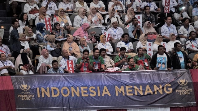 Suasana jelang pidato kebangsaan Prabowo Subianto di JCC, Senayan, Jakarta. (Foto: Jamal Ramadhan/kumparan)