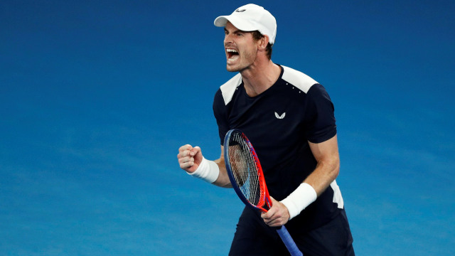 Andy Murray di babak pertama Australia Terbuka 2019. (Foto: REUTERS/Edgar Su)
