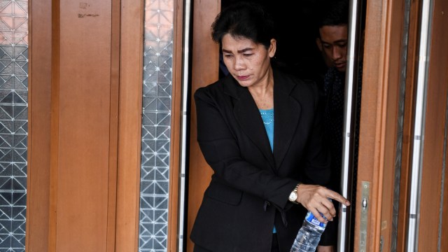 Terdakwa kasus dugaan suap yang juga Hakim adhoc pada Pengadilan Tipikor Medan Merry Purba di Pengadilan Tipikor, Jakarta. (Foto: ANTARA FOTO/Hafidz Mubarak A)