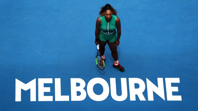 Serena Williams di babak pertama Australia Terbuka 2019. (Foto:  REUTERS/Lucy Nicholson)
