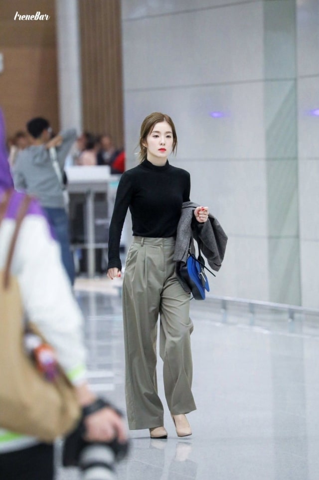 irene red velvet casual style